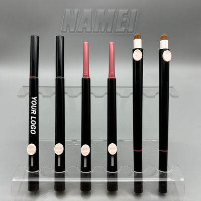 Dobra cena. Plastic Lip Liner Pencil Holder Brow Pencil Packages Cosmetic Container Packaging Tube With Push-Pull Lip Brush w Internecie