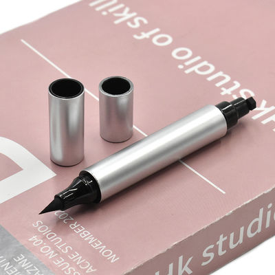 Dobra cena. Customize Empty Double Head 2 In 1 Liquid Winged Eyeliner Stamp Pen Tube Eye Liner Packaging Pencil Container w Internecie